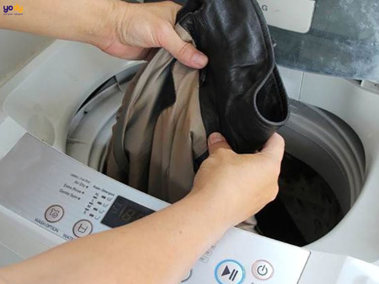 Giặt áo da với máy giặt