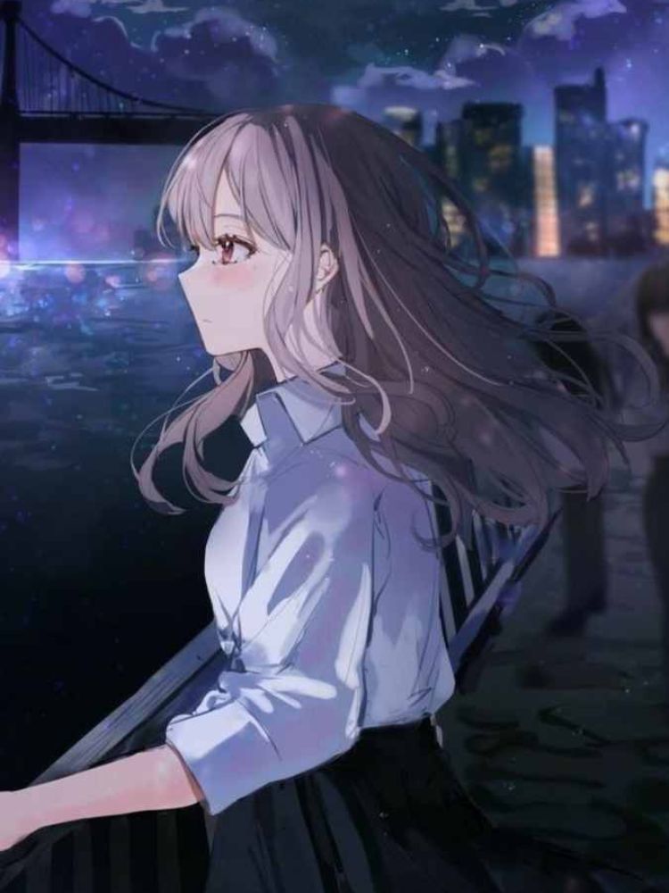 Hình nền Nền Một Cô Gái Anime Ngồi Trên Mỏm đá Nền, ảnh Anime Buồn, Phiền  Muộn, Trầm Cảm Background Vector để tải xuống miễn phí - Pngtree