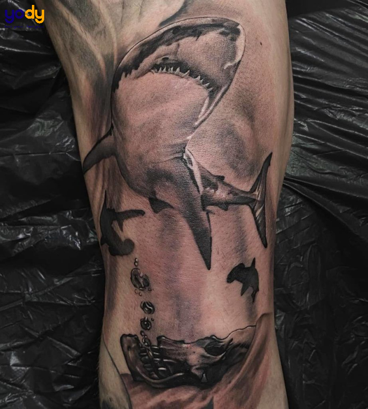 Tattoo cá mập siêu ngầu