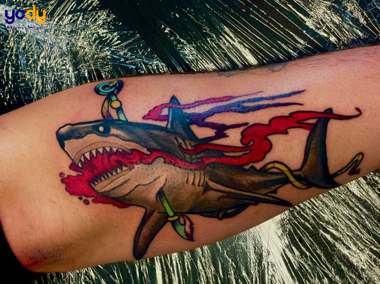 Tattoo cá mập siêu nổi bật