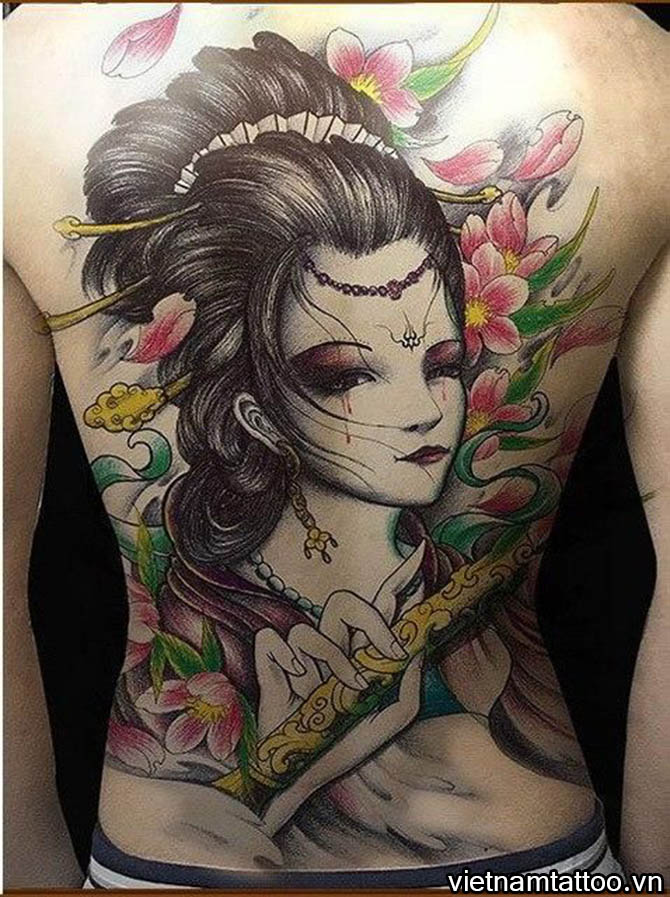 ĐÔI NÉT VỀ Ý NGHĨA HÌNH XĂM CÔ GÁI NHẬT  GEISHA  TATTOO GÀ