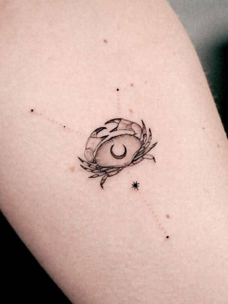 Hình xăm cung bạch dương và cự giải  MrTATTOO