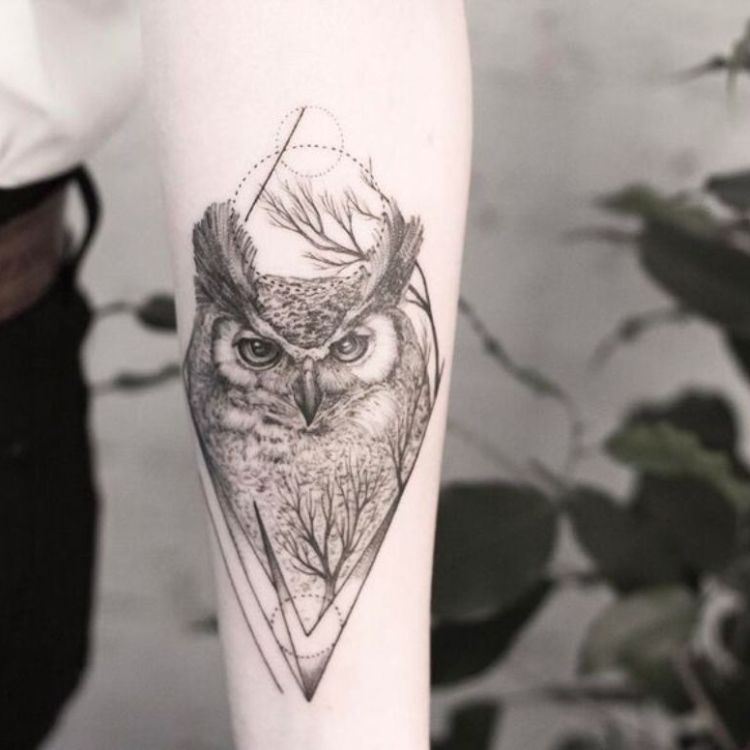 Tác phẩm hình xăm cú mèo  Đỗ Nhân Tattoo