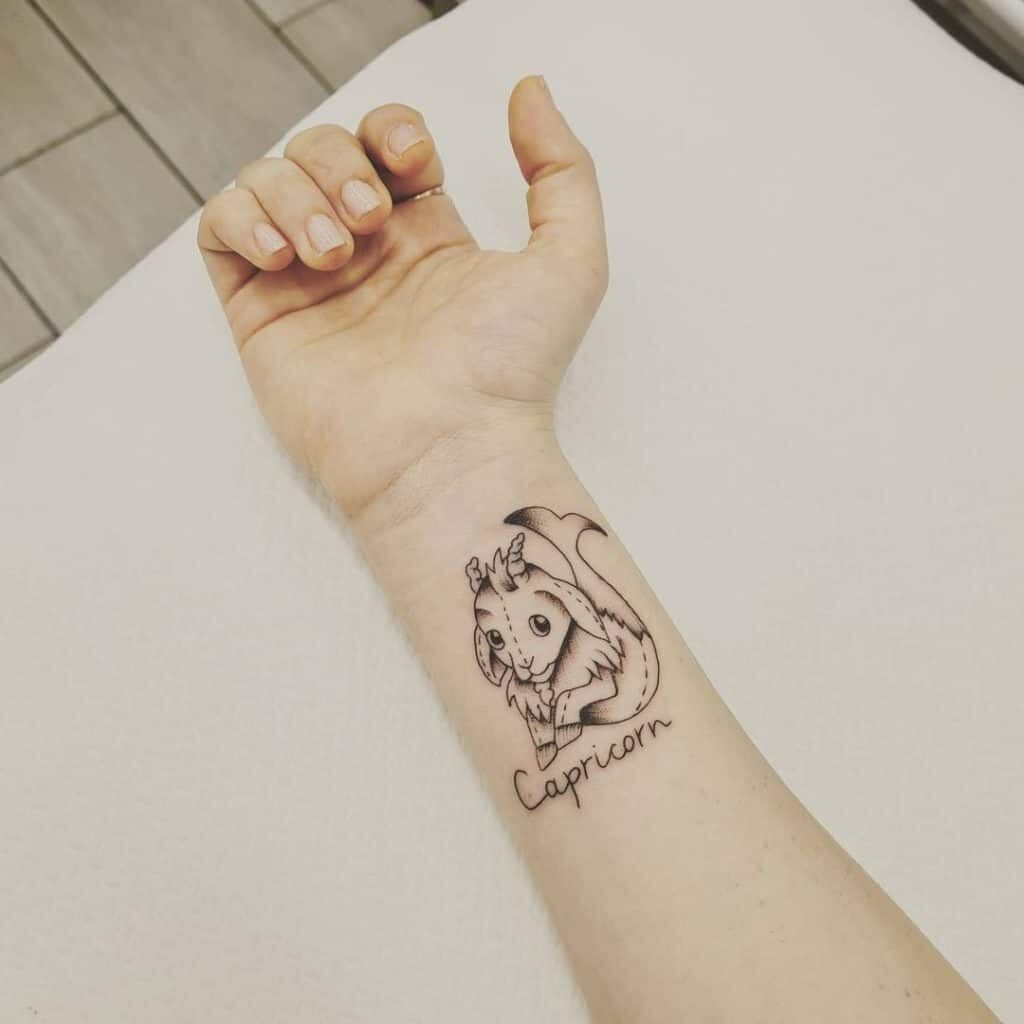 Hình xăm Cung Ma Kết 0112 tại ĐỖ NHÂN TATTOO  Capricorn tattoo  Geometric tattoo Tattoos