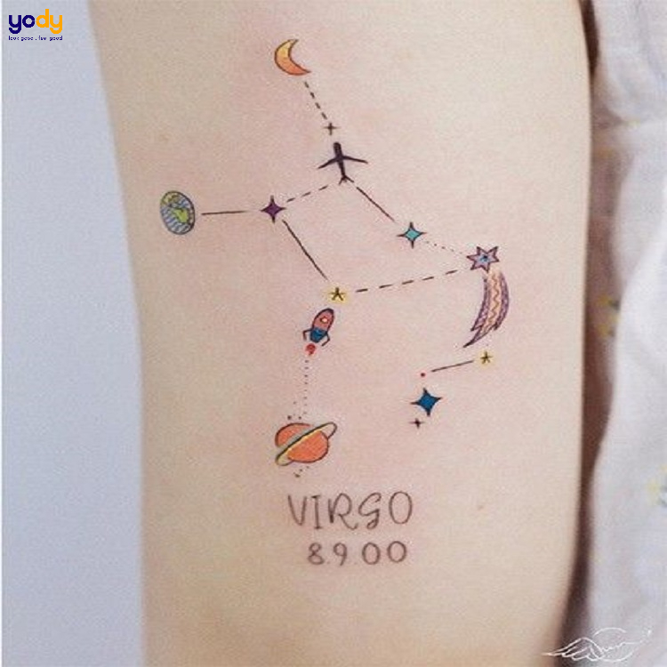 Bagia tattoo  Hình xăm cung Xử Nữ Virgo là hình xăm thể hiện sự trí tuệ  chung thủy và sự cầu toàn của cung Xử Nữ  cung chiêm tinh thứ