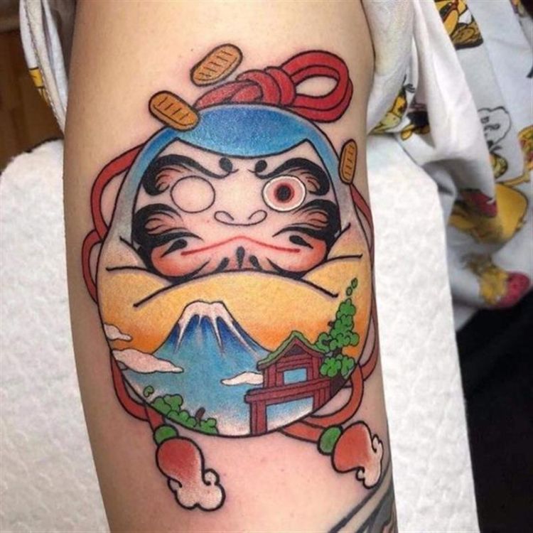 Hình xăm Daruma Samurai