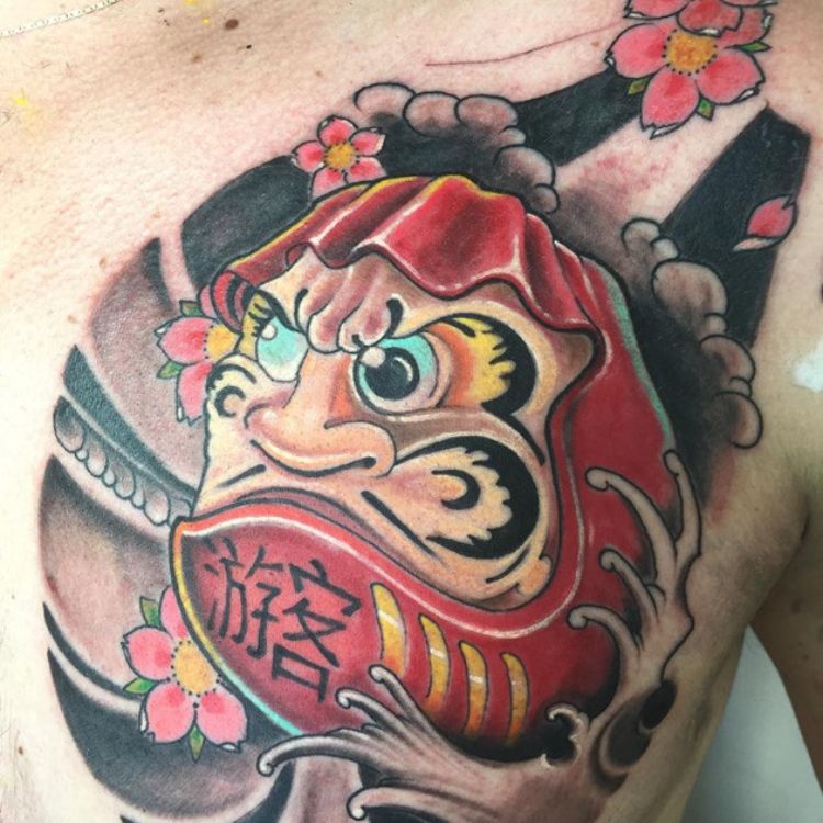 Hình xăm Daruma Nhật cổ