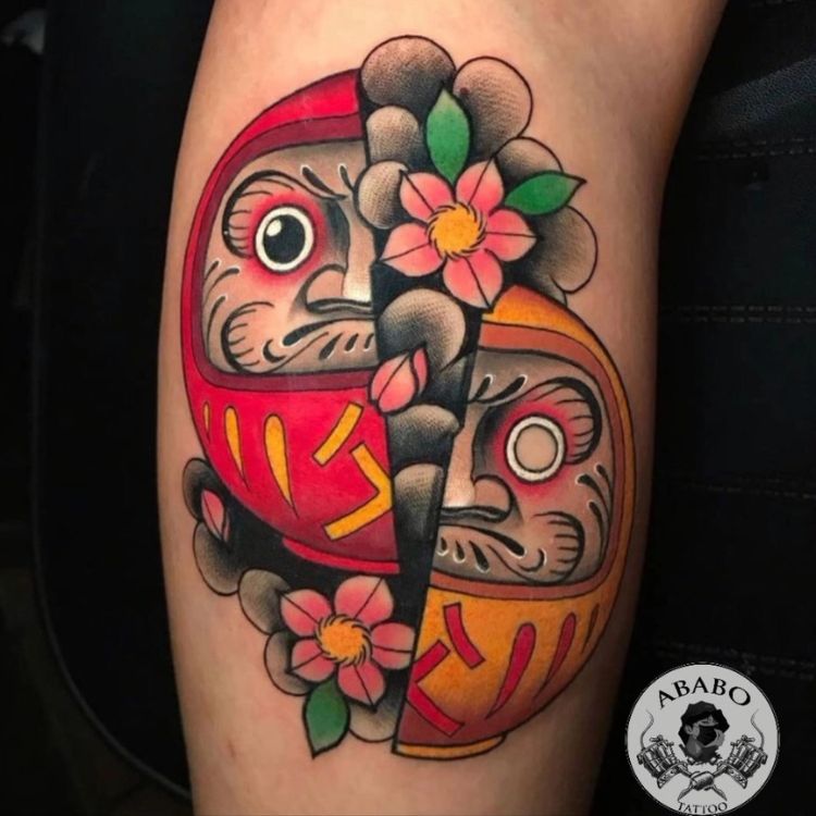 Hình xăm Daruma Nhật cổ