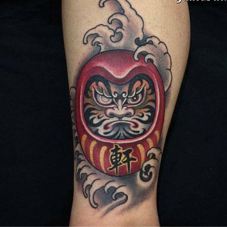 Hình xăm Daruma Nhật cổ