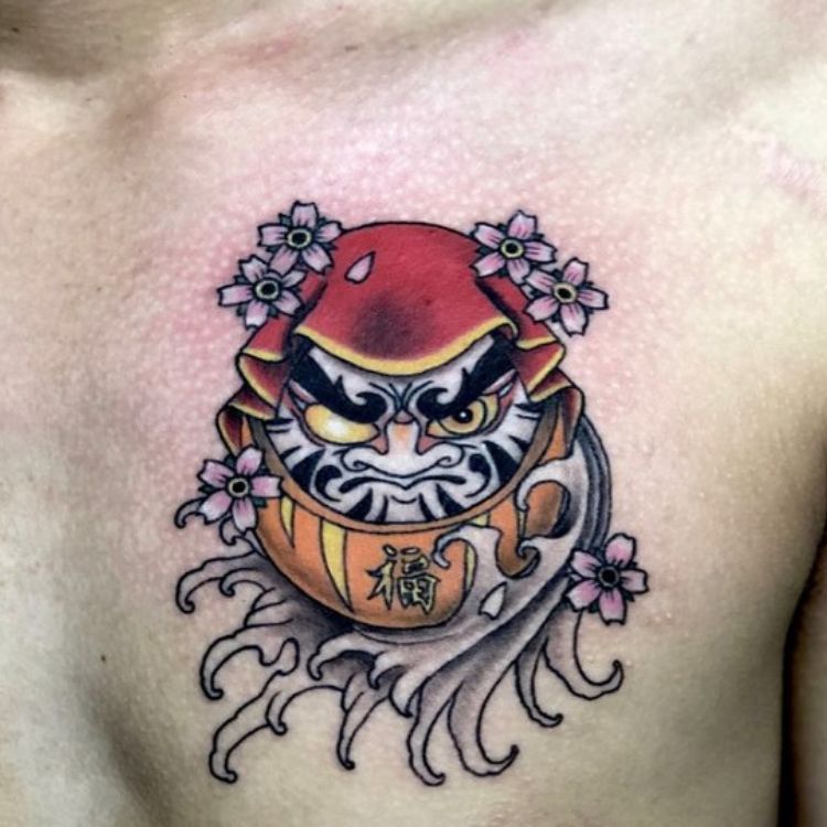 Hình xăm Daruma Nhật cổ