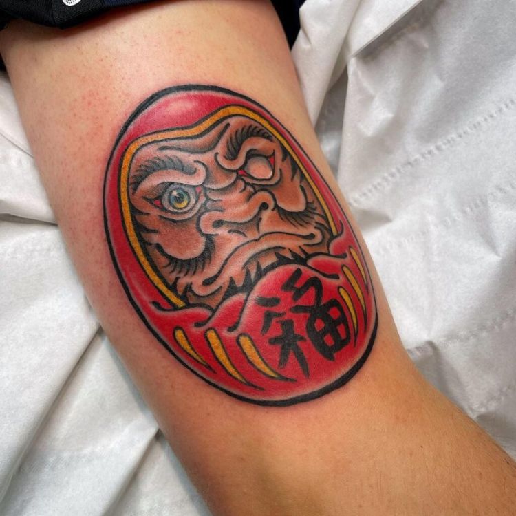Hình xăm Daruma Nhật cổ