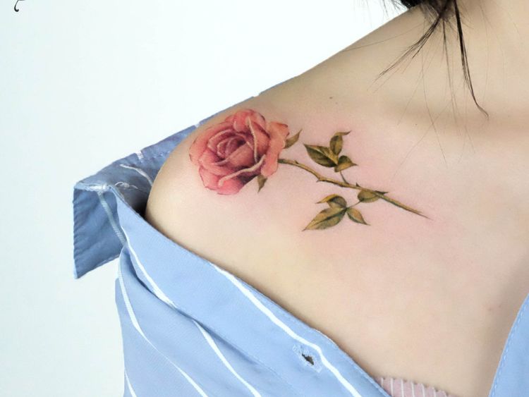 Hình xăm hoa hồng đẹp