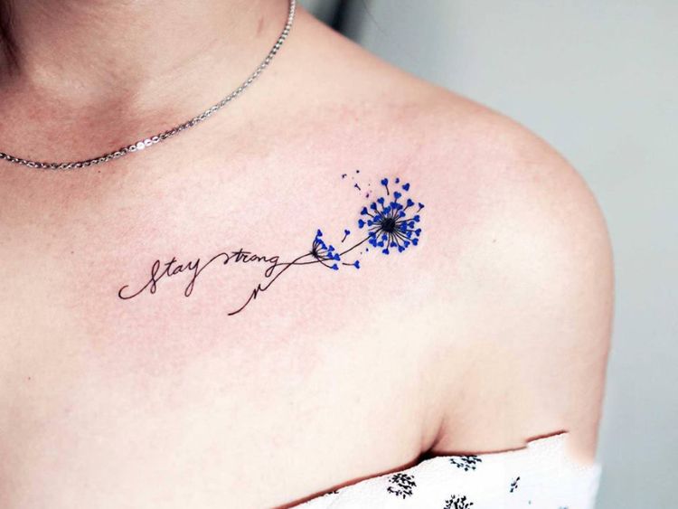 Hình xăm chữ Stay Strong