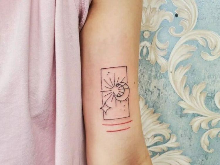 Hình xăm bầu trời về đêm nghệ thuật