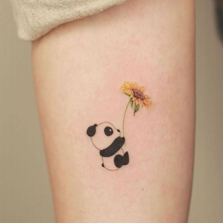Hình xăm gấu trúc cute cho nữ