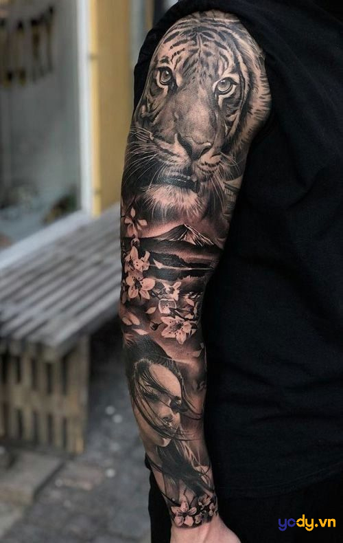 Hình Xăm Hoa Hồng Kín Tay Đẹp  Tattoo Đồng Hồ  Blog Thú Vị