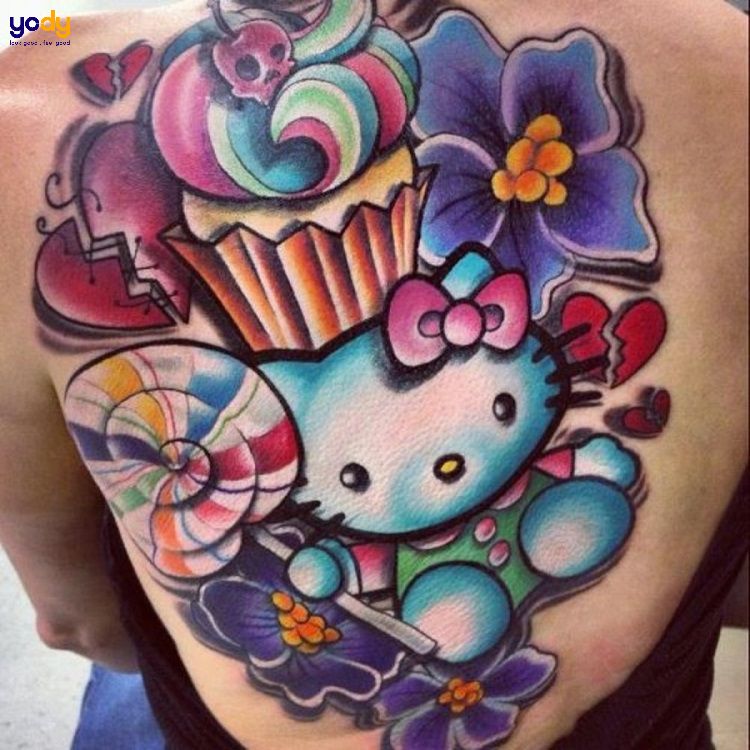 Hình xăm dành riêng cho các cô nàng mê Hello Kitty  Giải trí  Ink