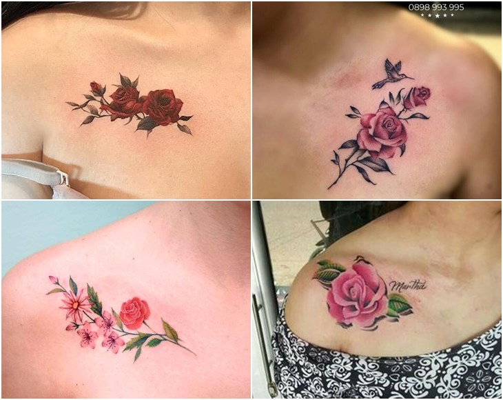 Hình xăm hoa hồng ở ngực cho nam  Tattoo Gà