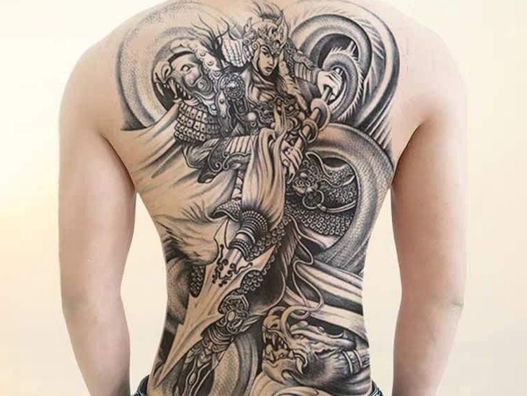 1085 mẫu hình xăm Nhật cổ Full Lưng cực đẹp cho nam  nữ 2023 trắng đen  rồng samurai yakuza tattooo