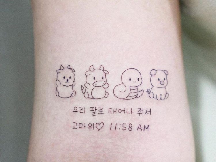 Hình xăm thú mini dễ thương
