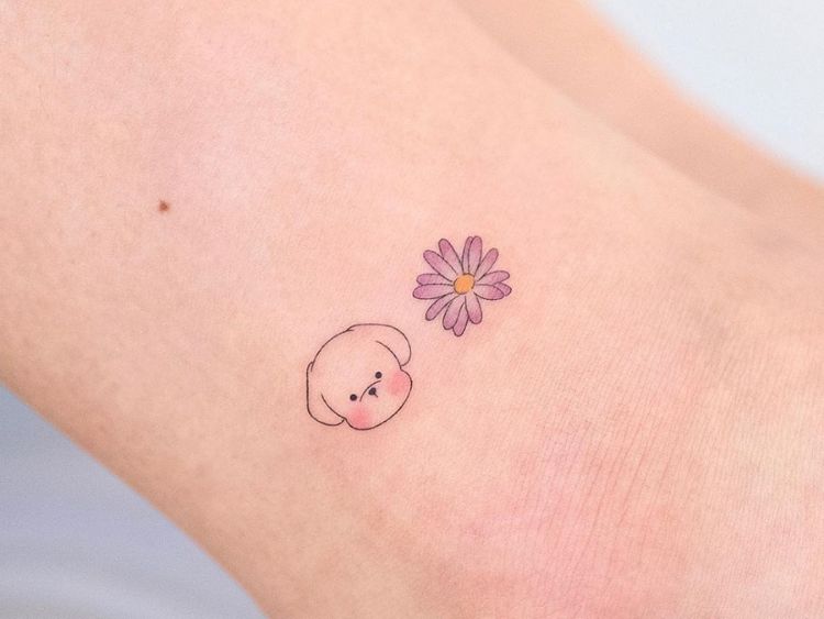 Xăm hình cún con cute