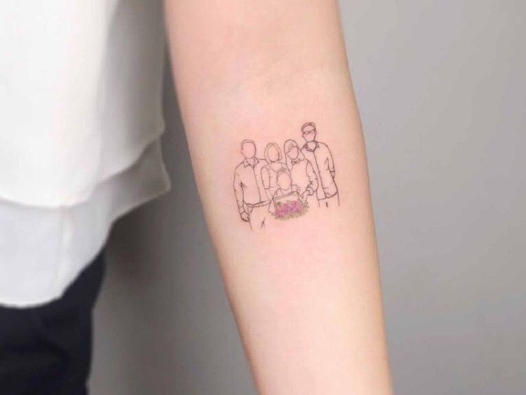 Hình xăm gia đình nhỏ