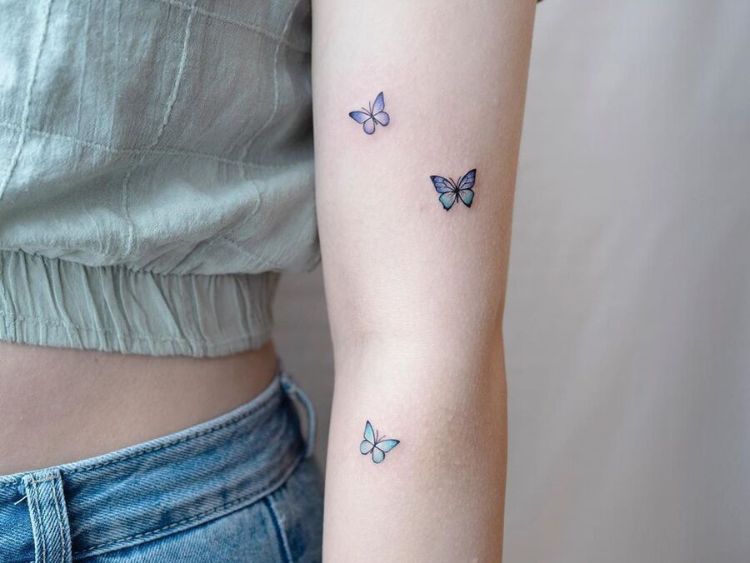Hình xăm mini cute hình bướm