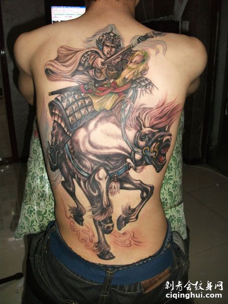 Tattoo Triệu Vân chiến đấu dũng mãnh