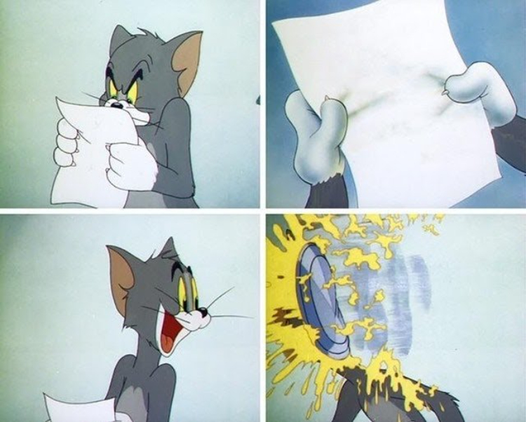 Mẫu meme Tom và Jerry sáng tạo