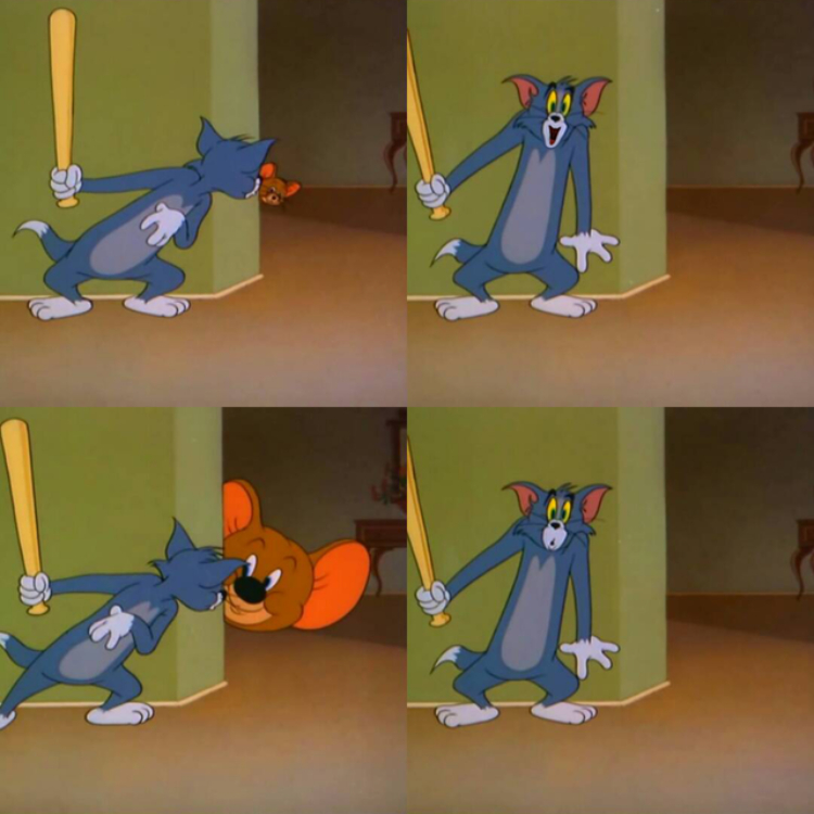 Mẫu meme Tom và Jerry hài hước
