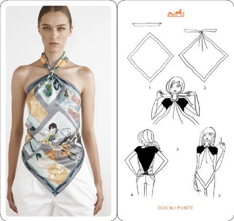 Cách buộc khăn bandana dos nu pointe