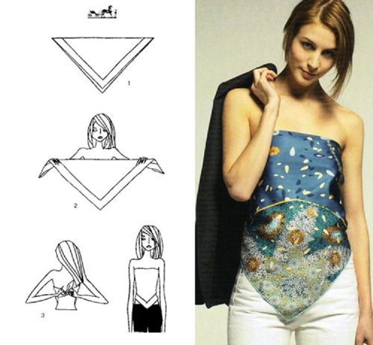 Quấn khăn bandana đẹp, đơn giản