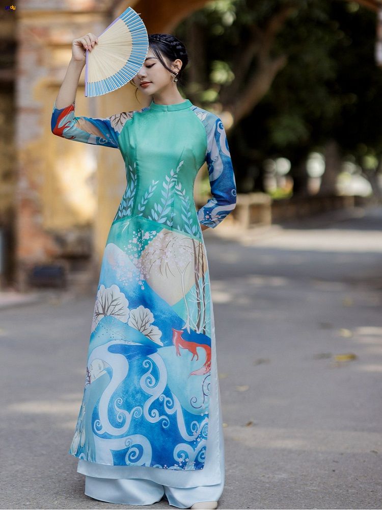 Culottes phối đồ với kiểu áo dài đẹp trẻ trung
