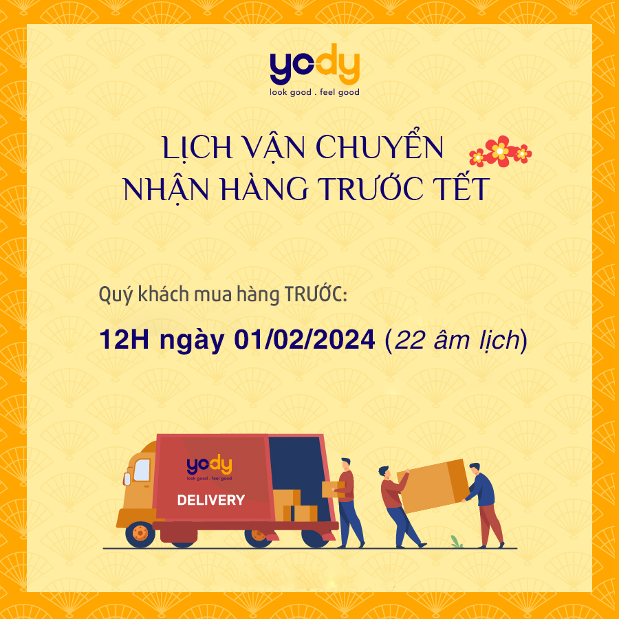 lịch nhận hàng yody