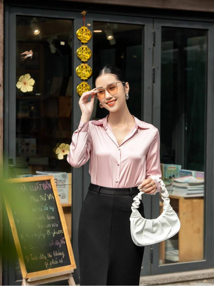 101 Kiểu áo sơ mi nữ tay ngắn form rộng cá tính hot trend