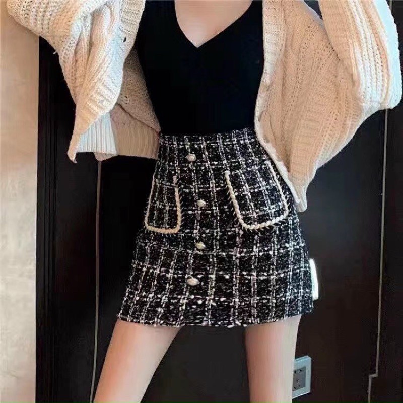 Mẫu chân váy dạ mùa đông