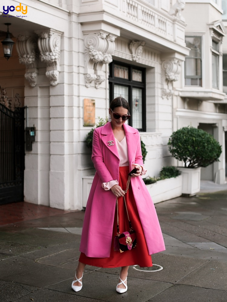 Set áo khoác blazer cộc tay mix chân váy bèo ngắn hàng thiết kế Huien  Design màu hồng đậm nổi bật, set đồ nữ sang chảnh - Áo vest, blazer nữ |