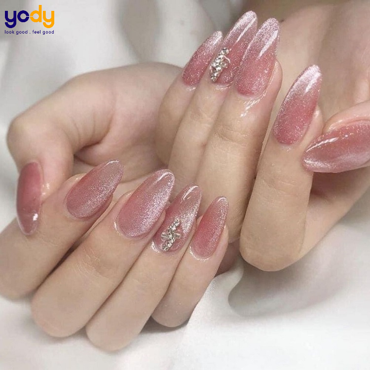 mẫu nail mắt mèo đẹp