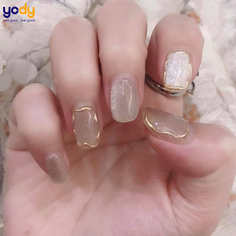 mẫu nail mắt mèo đẹp