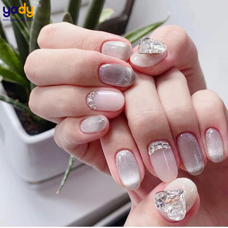 mẫu nail mắt mèo đẹp