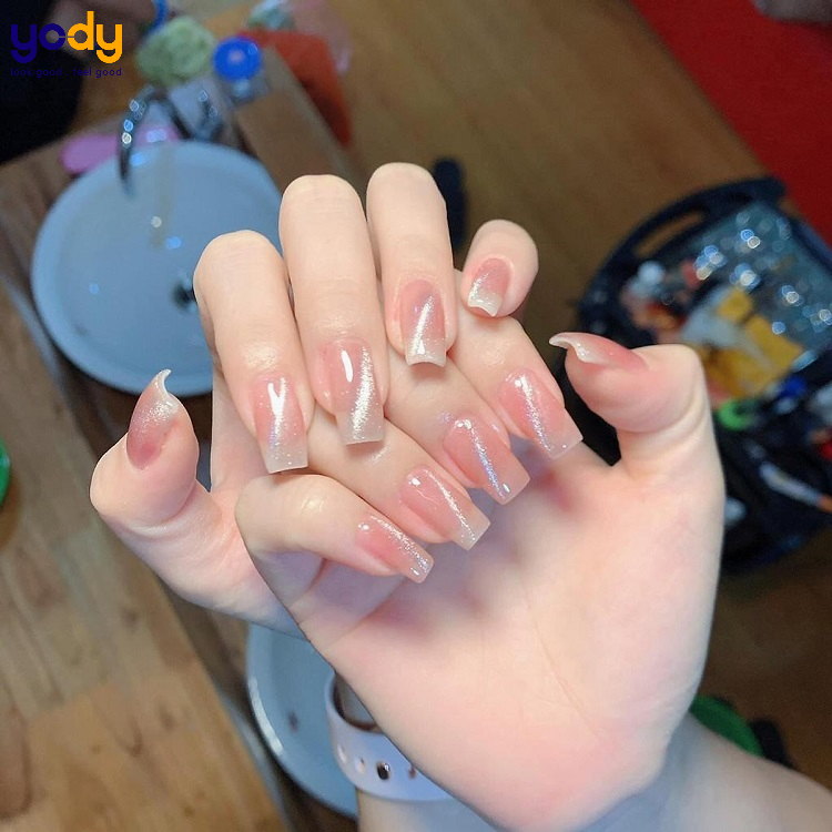 Mẫu nail mắt mèo kim cương đính gấu | Lazada.vn