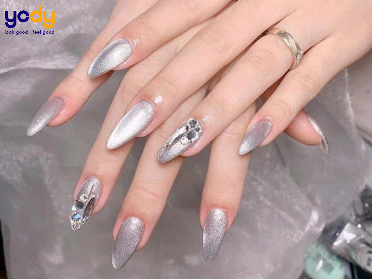 mẫu nail mắt mèo đẹp