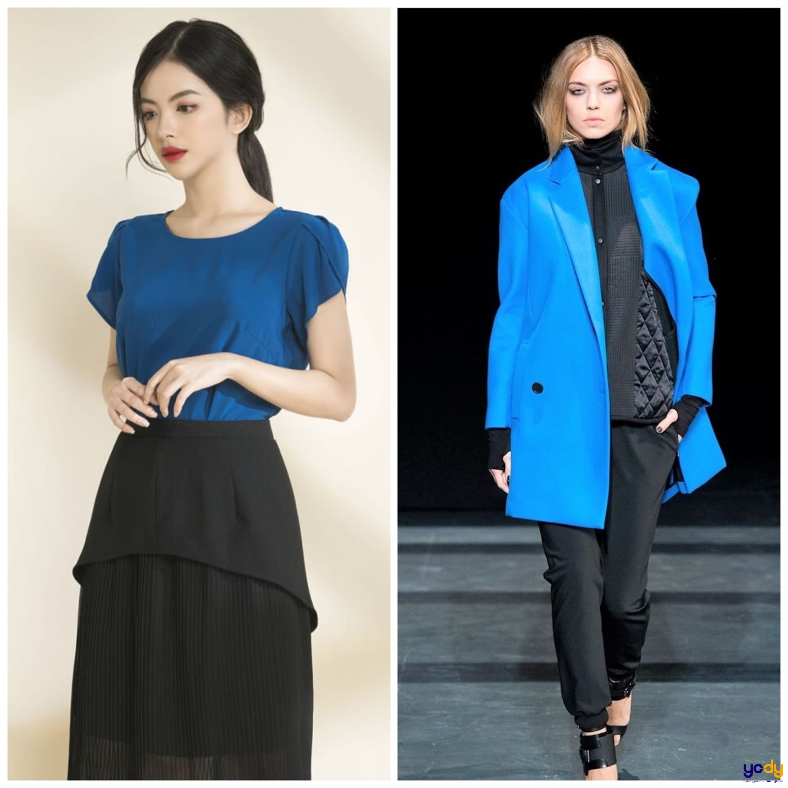 Quần áo bé gái: Đầm cổ trụ vải linen hàng xuất Hàn cực đẹp từ 52kg đến 68kg màu  xanh đen