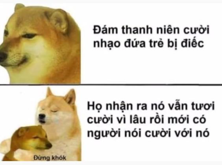 Ảnh meme cheems nhân văn về người bị điếc