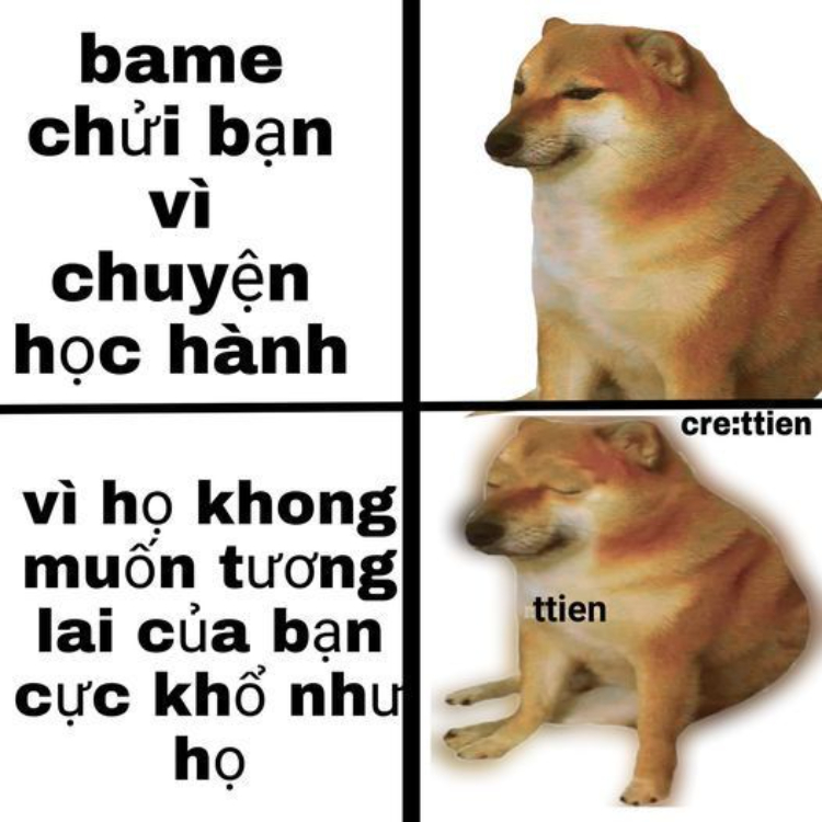 Ảnh meme cheems nhân văn bá đạo