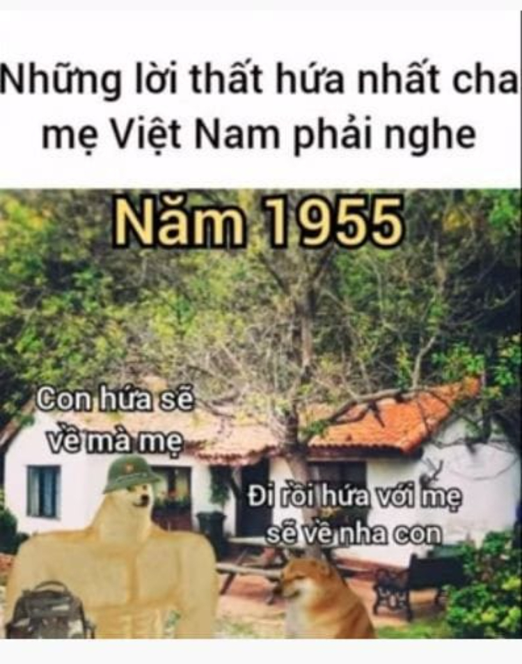 Meme nhân văn cheems đi bộ đội