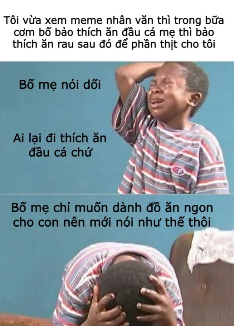 Hình meme về sự hy sinh của cha mẹ