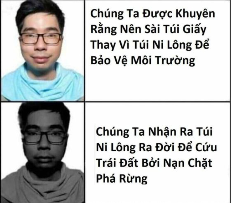 Ảnh meme nhân văn bảo vệ môi trường