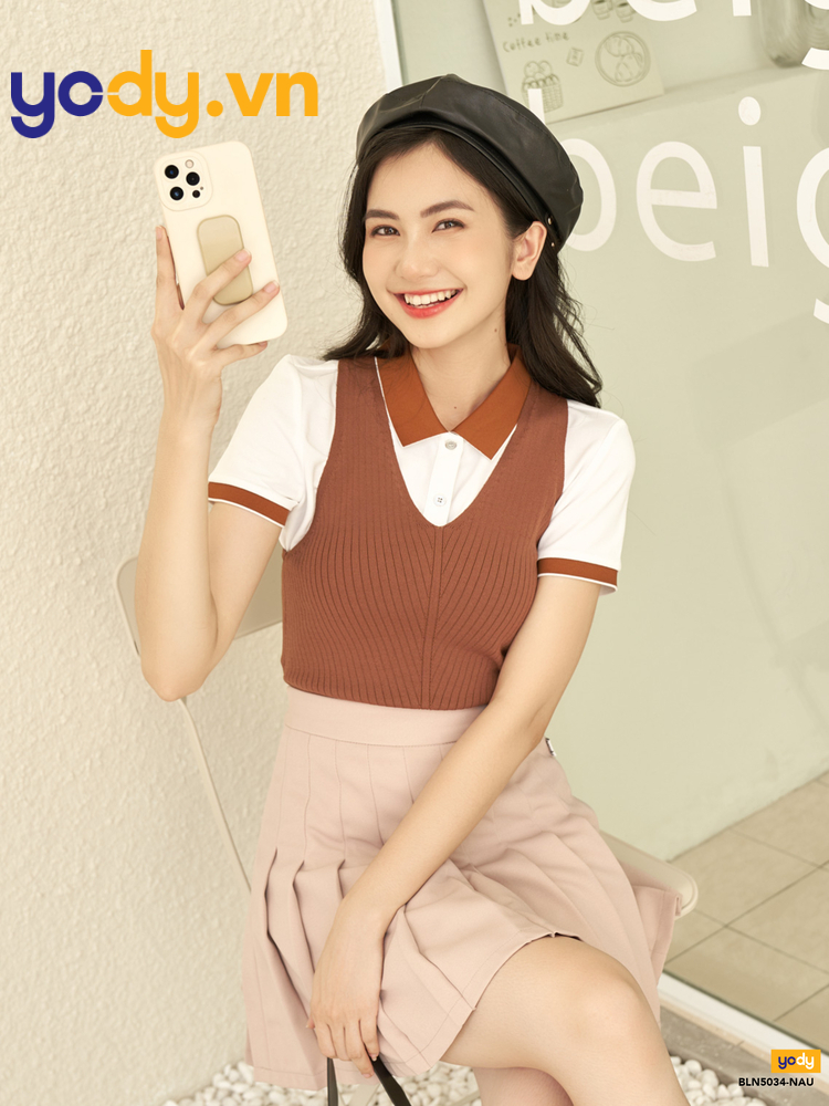Mix áo thun polo nữ áo ba lỗ thời trang