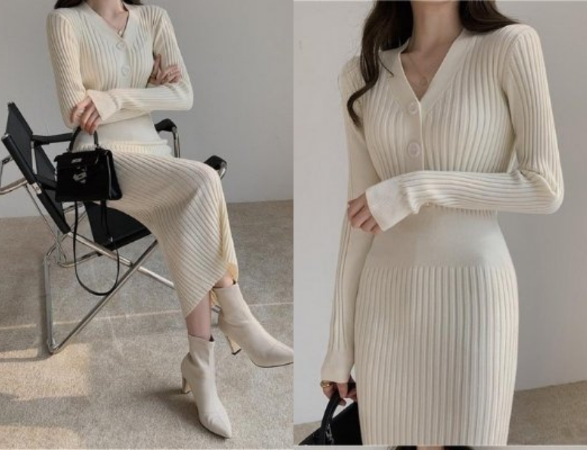 F5 phong cách cho nàng công sở với 10+ mẫu váy len sành điệu | IVY moda